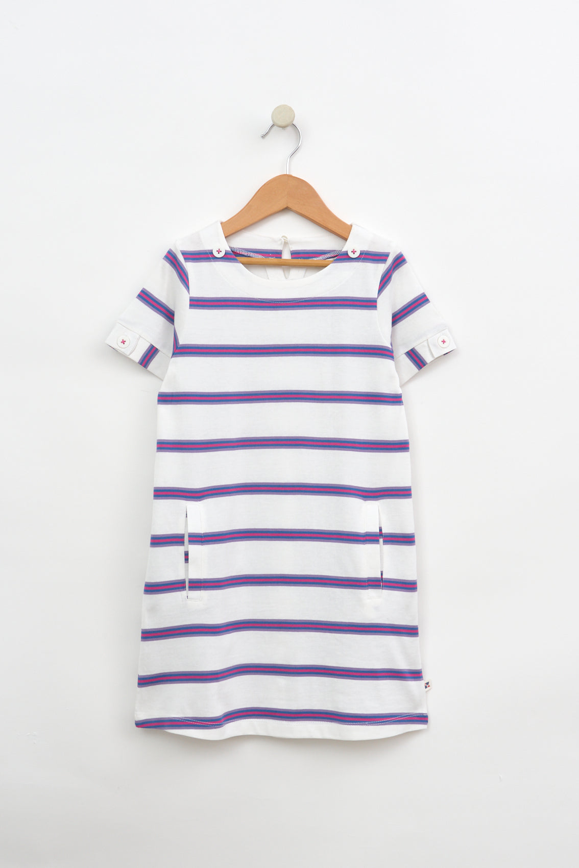 Robe marinière à  manches courtes rayée en jersey