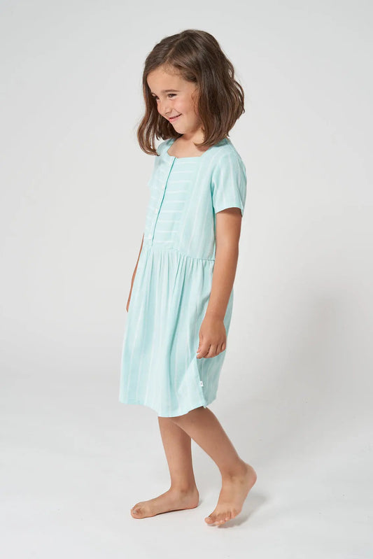 Striped viscose girl's dress