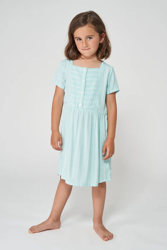 Striped viscose girl's dress