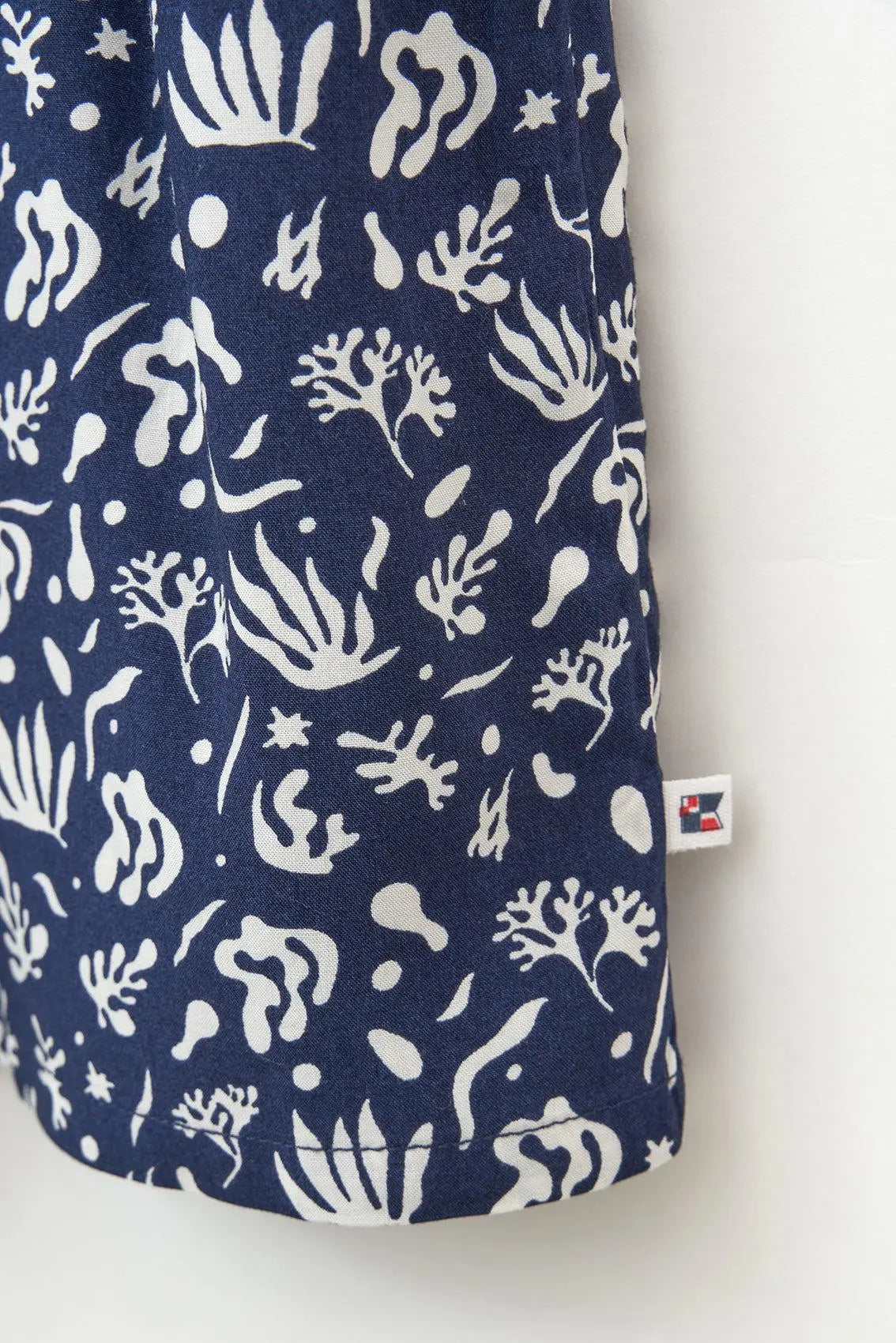 Viscose dress printed with sailor motifs