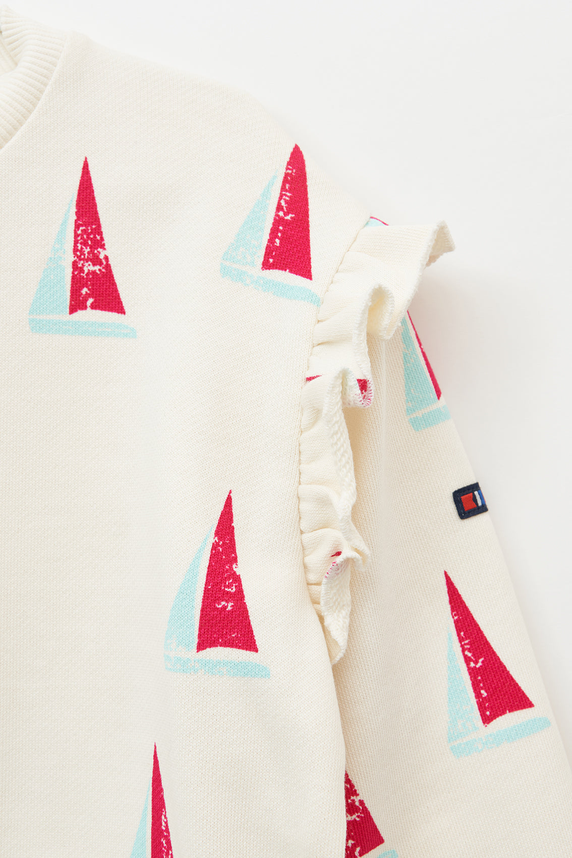 Girl's cotton terry sweater or sweatshirt