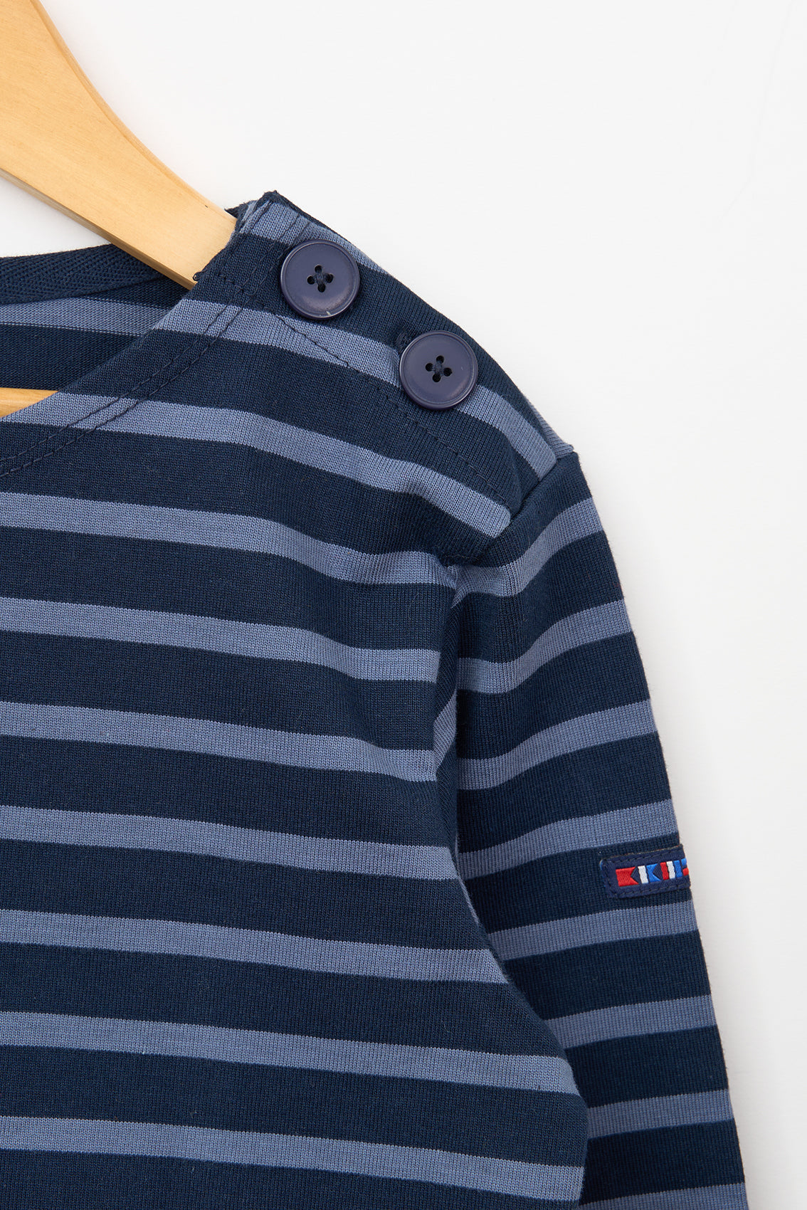 Kids’ long-sleeved striped sailor top