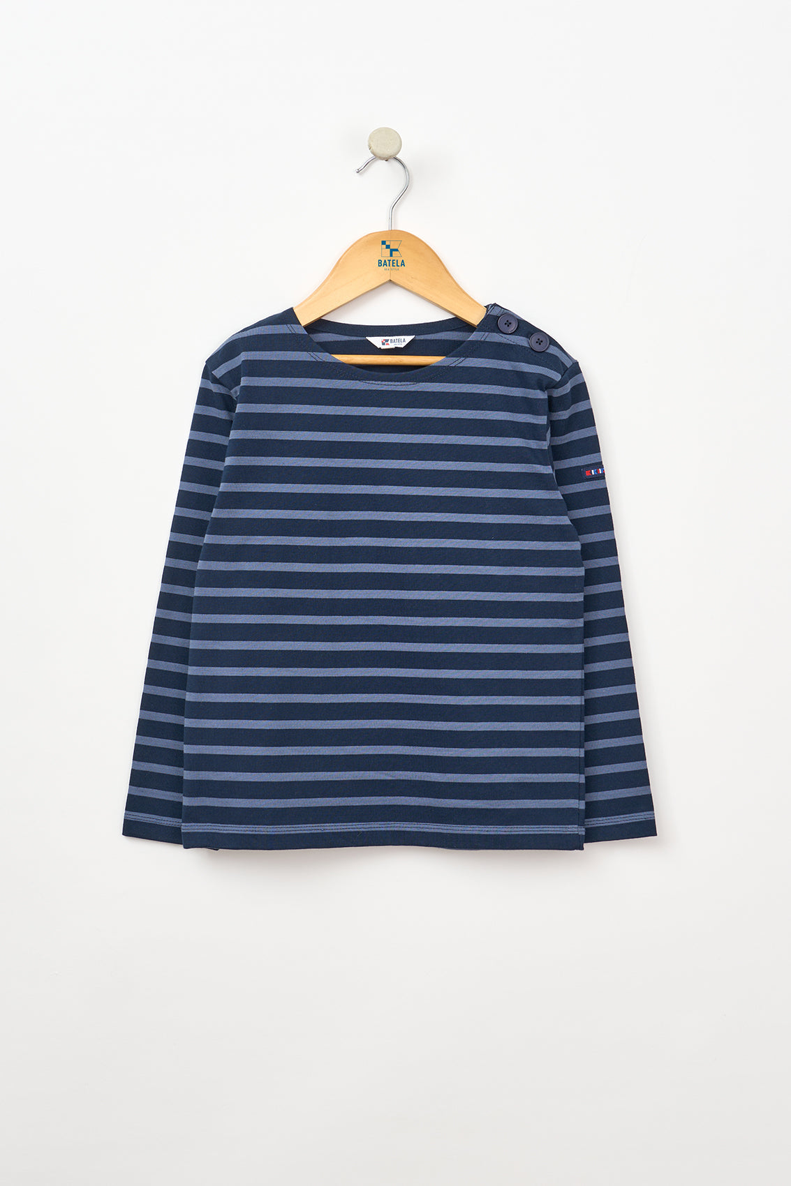 Kids’ long-sleeved striped sailor top