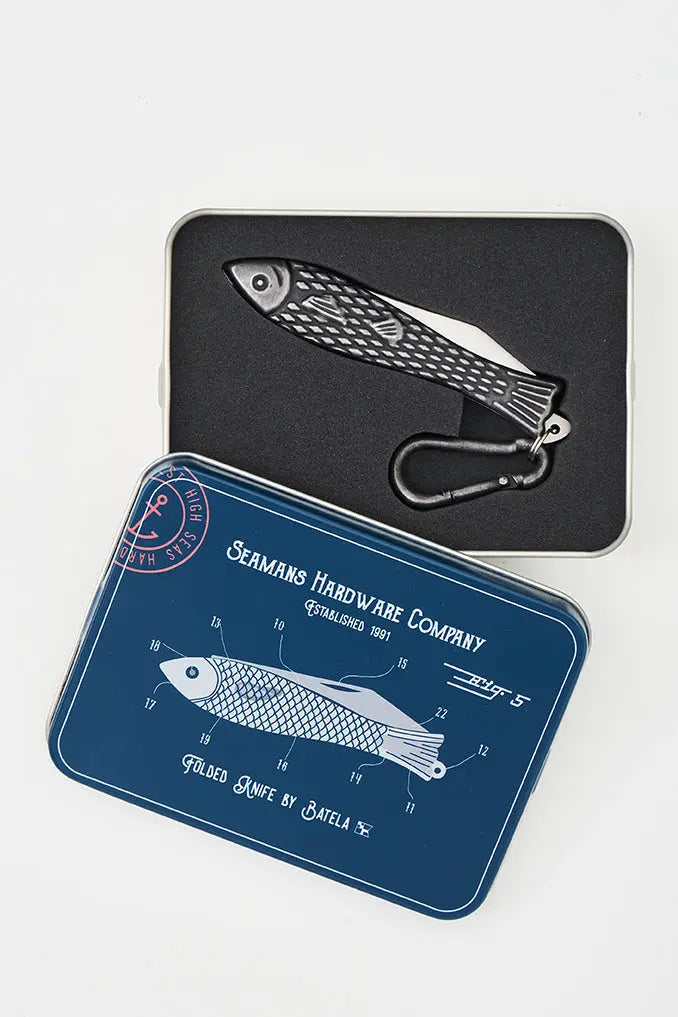 Navaja estrecha con forma de pez