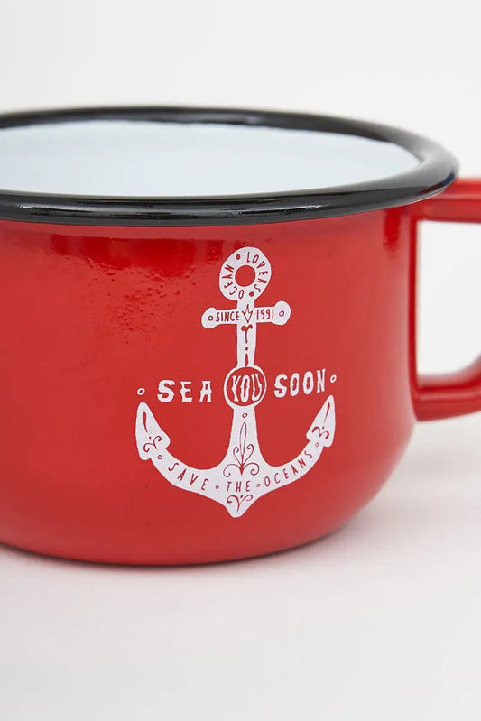 Taza mediana de metal ancla Batela