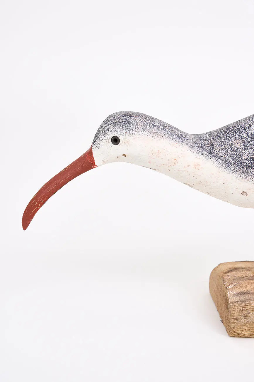 Original wooden figure of a coastal bird