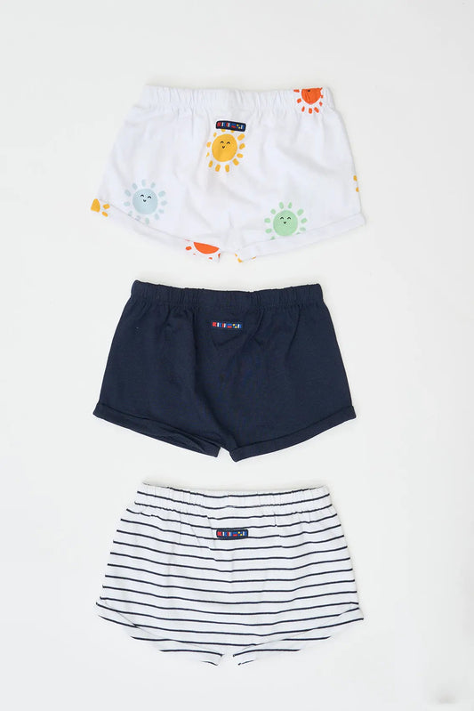 Pack of 3 baby pants in 100% cotton