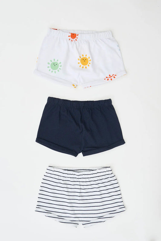 Pack of 3 baby pants in 100% cotton