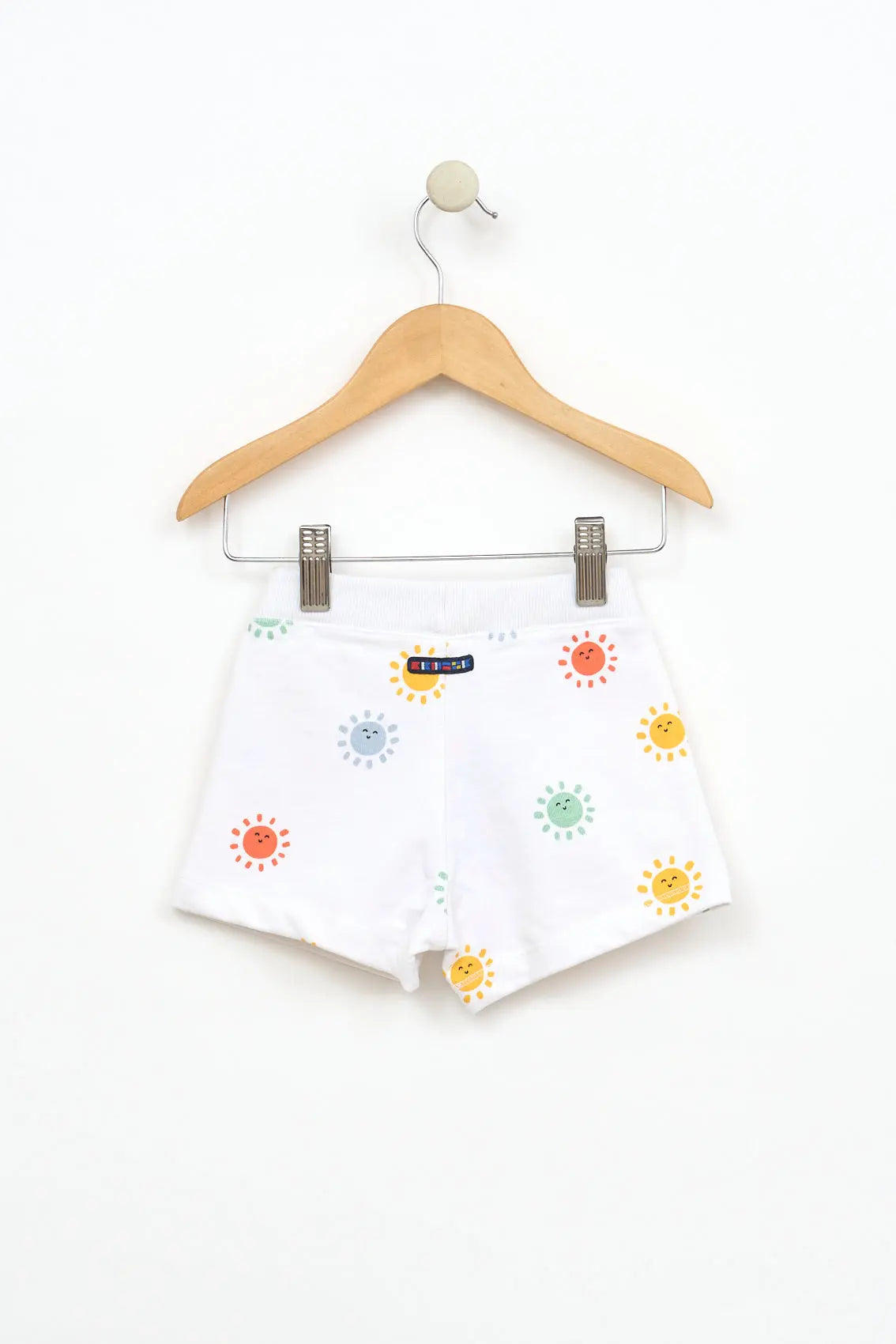 Printed terry cotton baby shorts