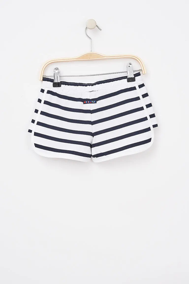 Striped cotton shorts