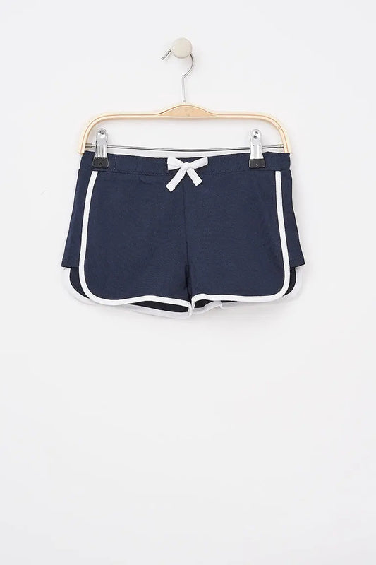 Striped cotton shorts