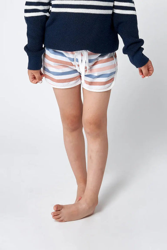 Striped cotton shorts