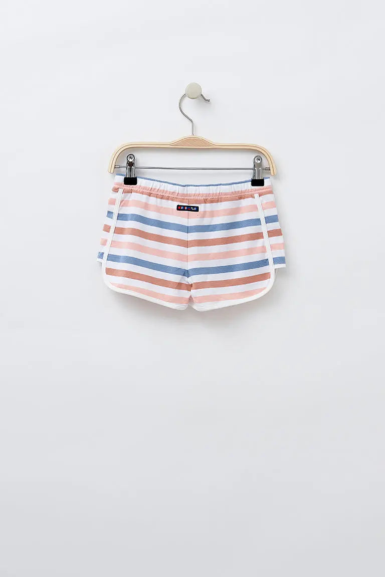 Striped cotton shorts