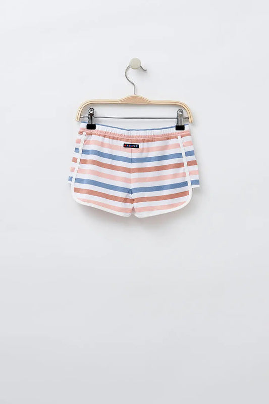 Striped cotton shorts