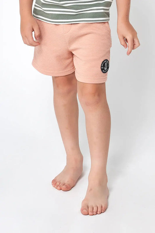 Boy's terry shorts with anchor