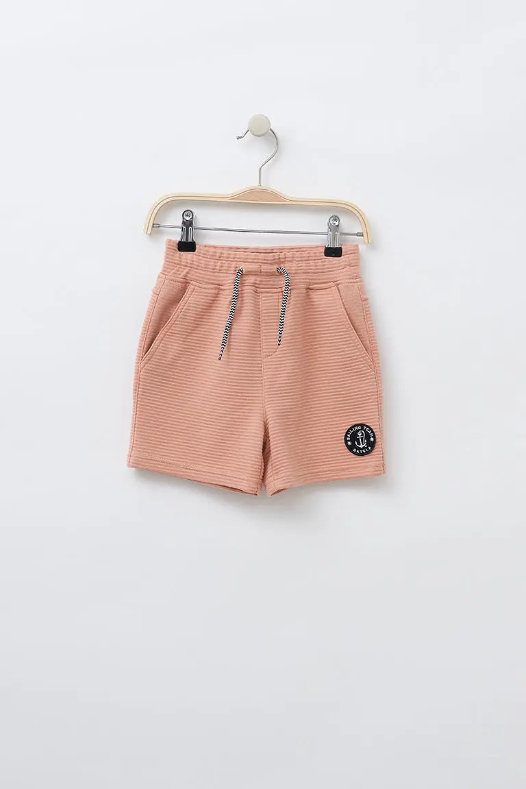 Terry boy's shorts with anchor
