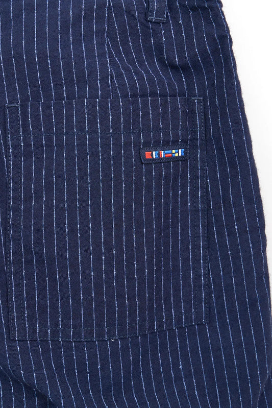 Indigo fine stripe pants
