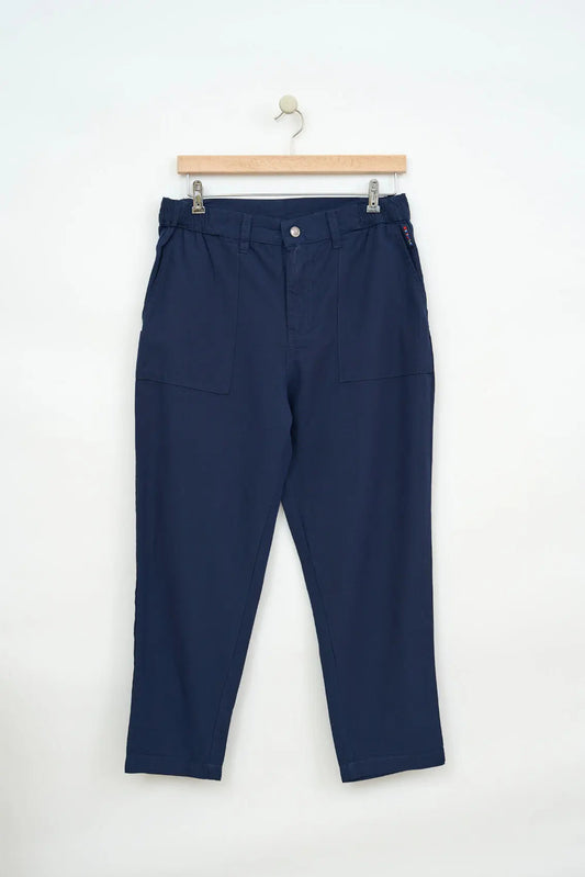 Tencel pants with elastic waistband