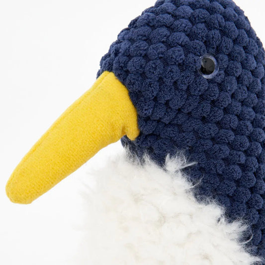 Peluche de Pingüino blanco, azul y amarillo 29 cm - D2278 Decoración Náutica Batela