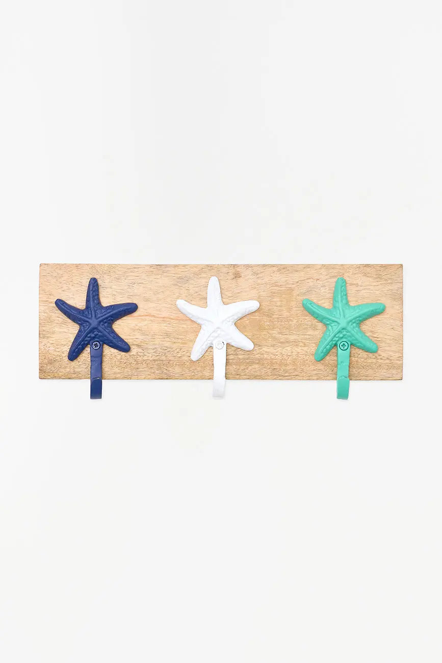 Perchero con tres colgadores estrellas de mar