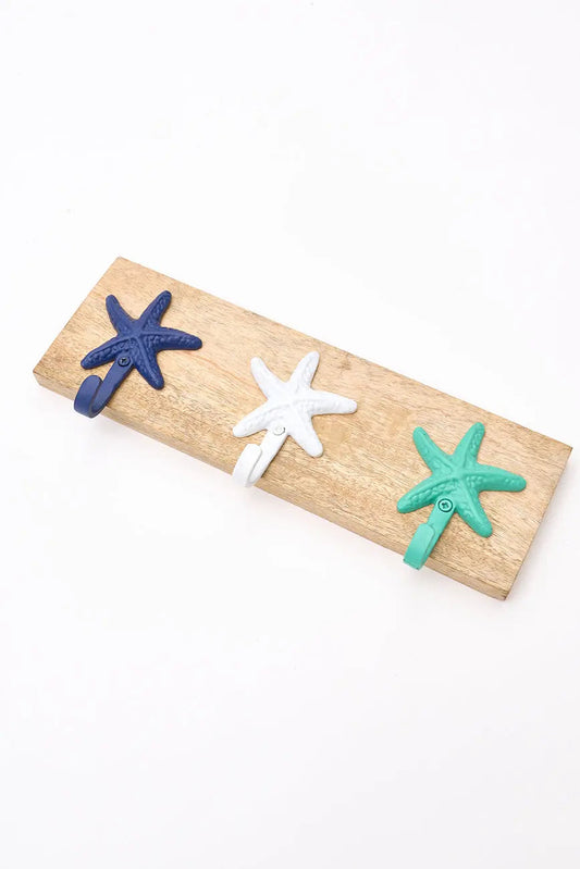 Perchero con tres colgadores estrellas de mar
