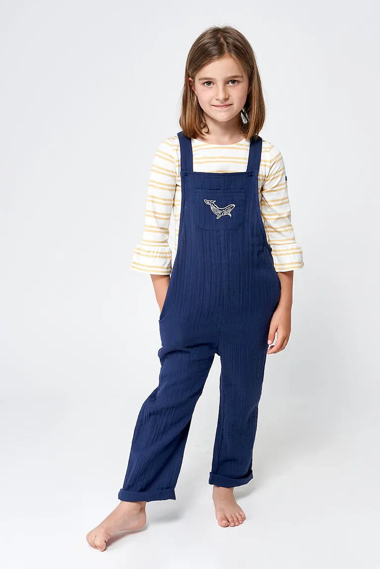 Girl's dungarees with front pocket