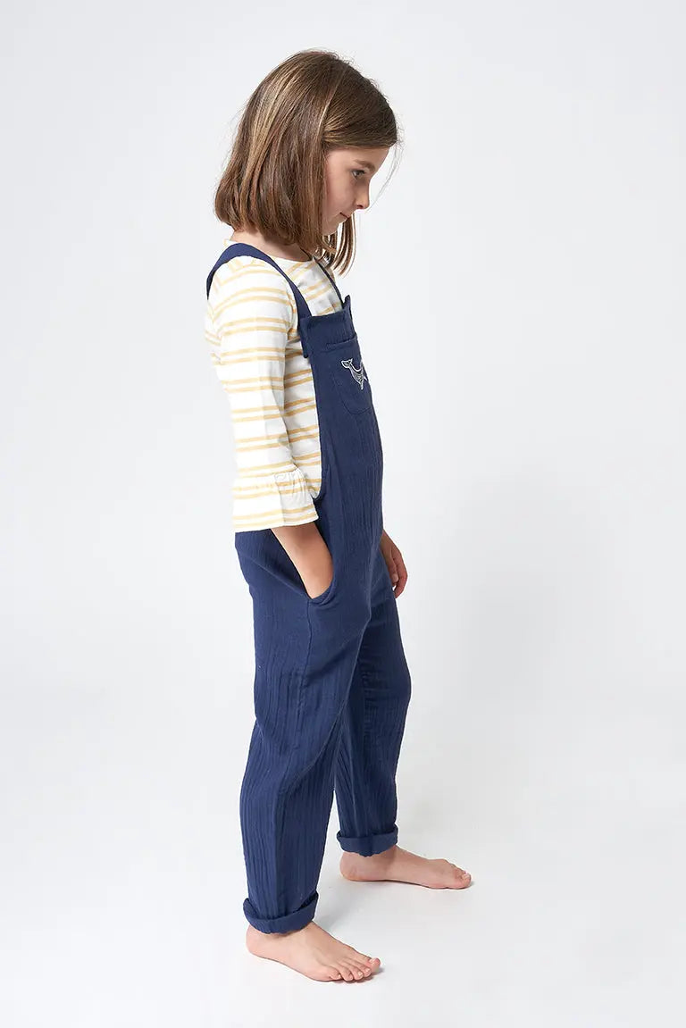 Girl's dungarees with front pocket