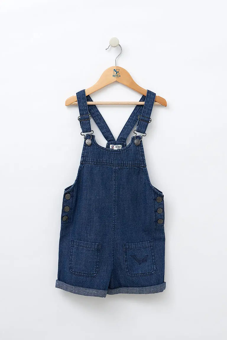 Girl's denim dungarees shorts