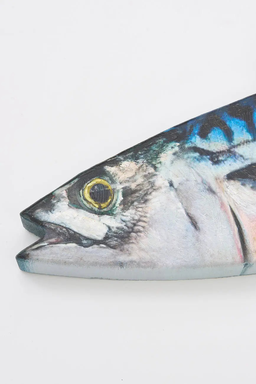 Hand-painted wooden fish for wall