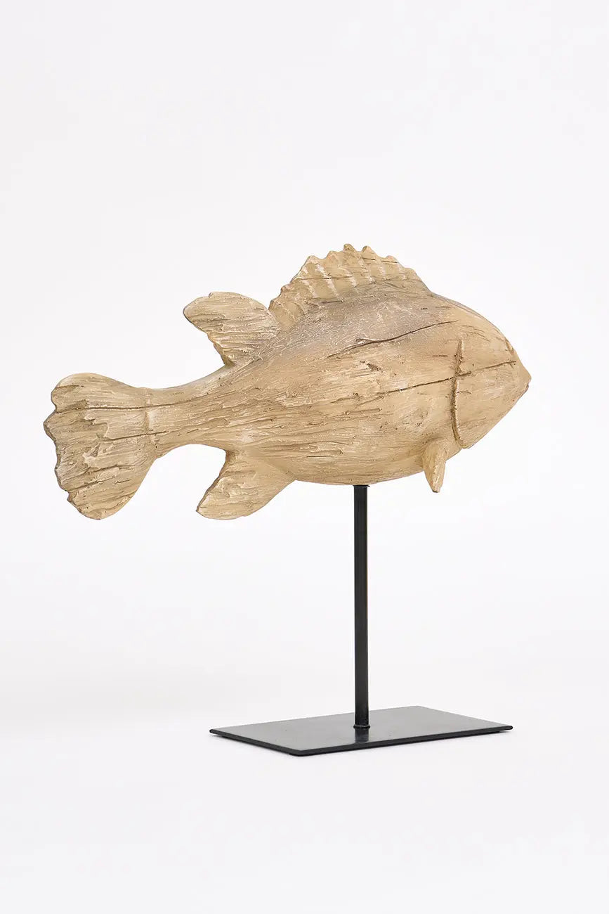 Pez de resina con base de metal