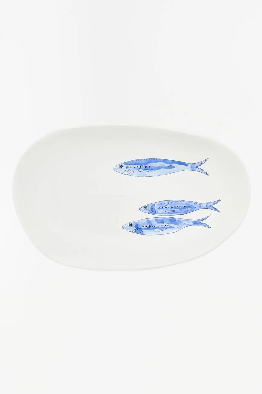 Plato de cerámica con peces