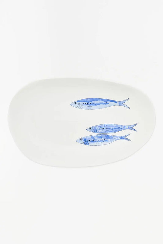Zeramikazko platera, arrainekin
