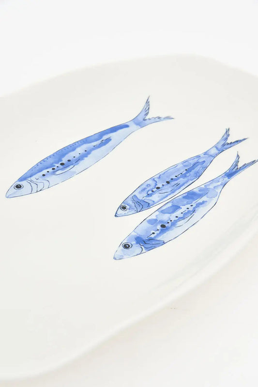 Zeramikazko platera, arrainekin