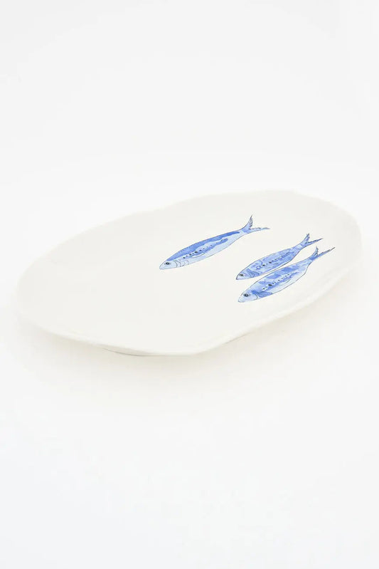 Zeramikazko platera, arrainekin