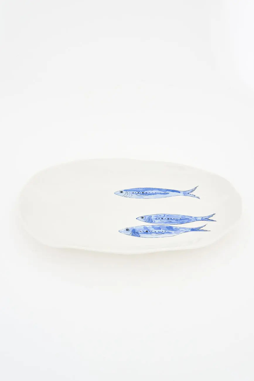 Plato de cerámica con peces