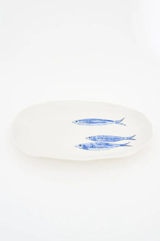 Zeramikazko platera, arrainekin