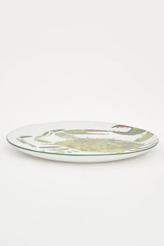 Grande assiette en céramique avec crabe