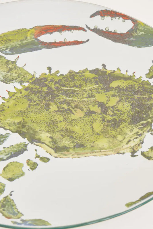 Grande assiette en céramique avec crabe