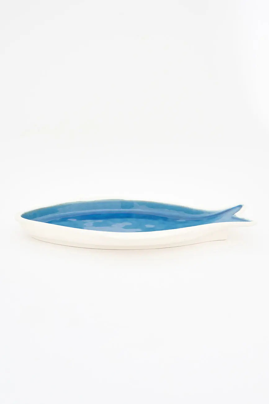 Plato en porcelana forma de pez