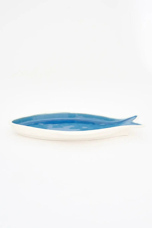 Plato en porcelana forma de pez