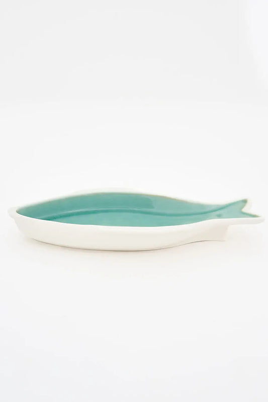 Plato en porcelana forma de pez