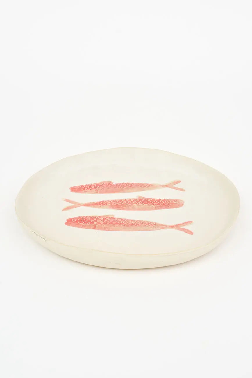 Plato grande con peces en cerámica
