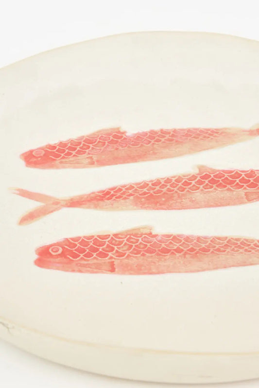 Plato grande con peces en cerámica