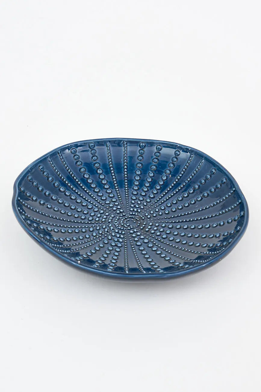 Grand plat en céramique en forme d'oursin
