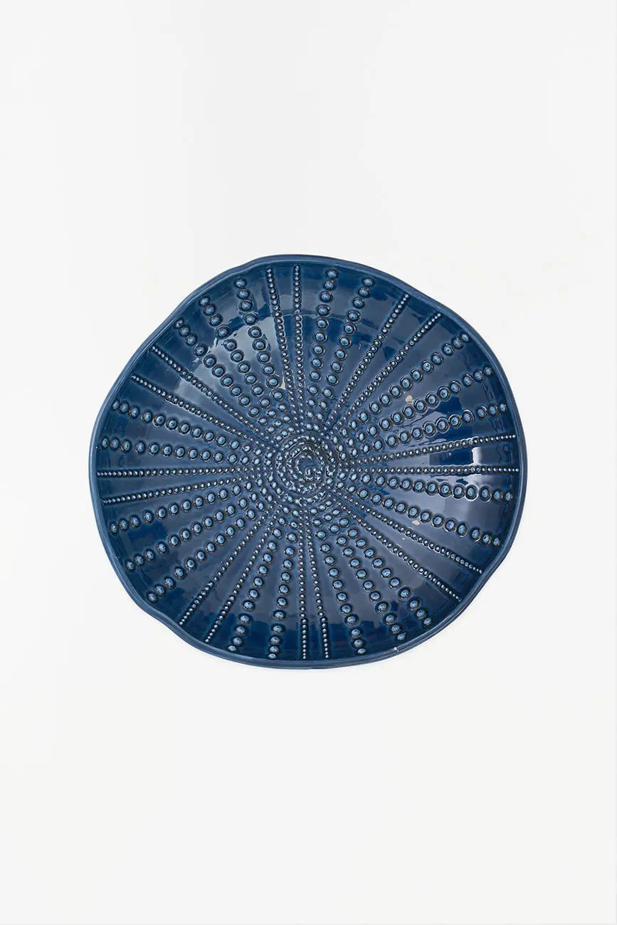 Grand plat en céramique en forme d'oursin