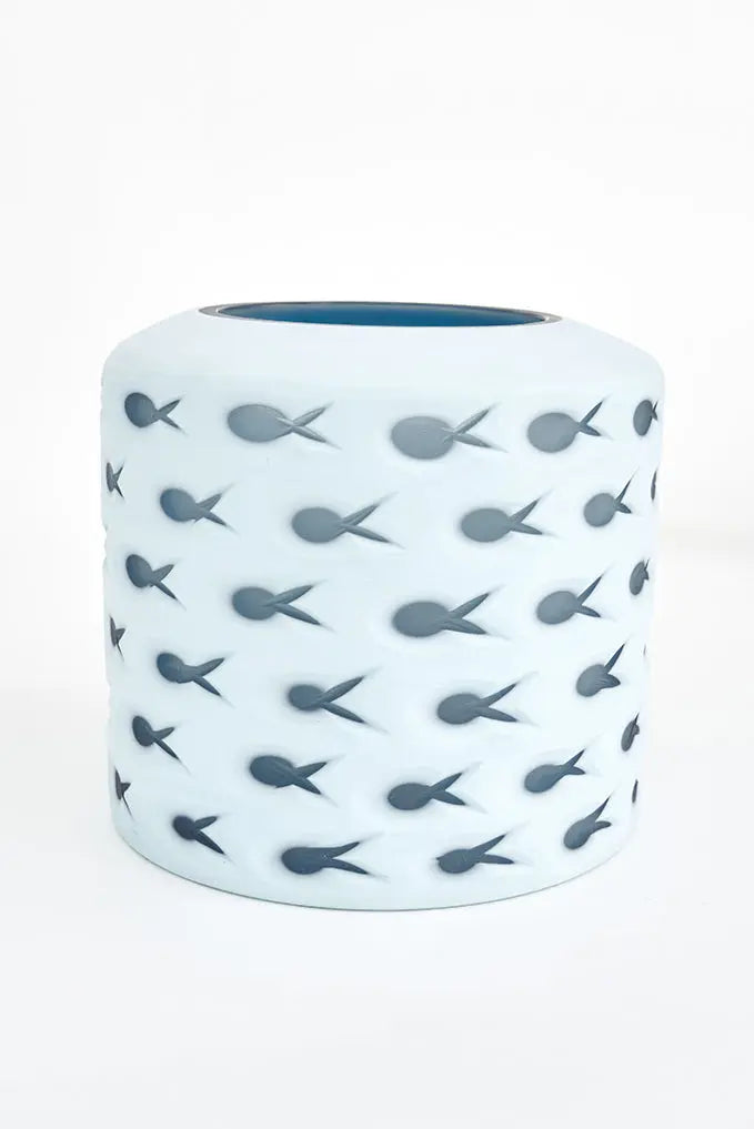 Porta velas de cristal con peces grande Batela Deco 2024