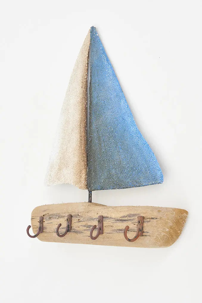 Portallaves velero de madera y metal Batela Deco 2024