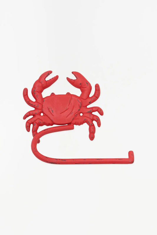 Portapapel higiénico de metal con forma de cangrejo