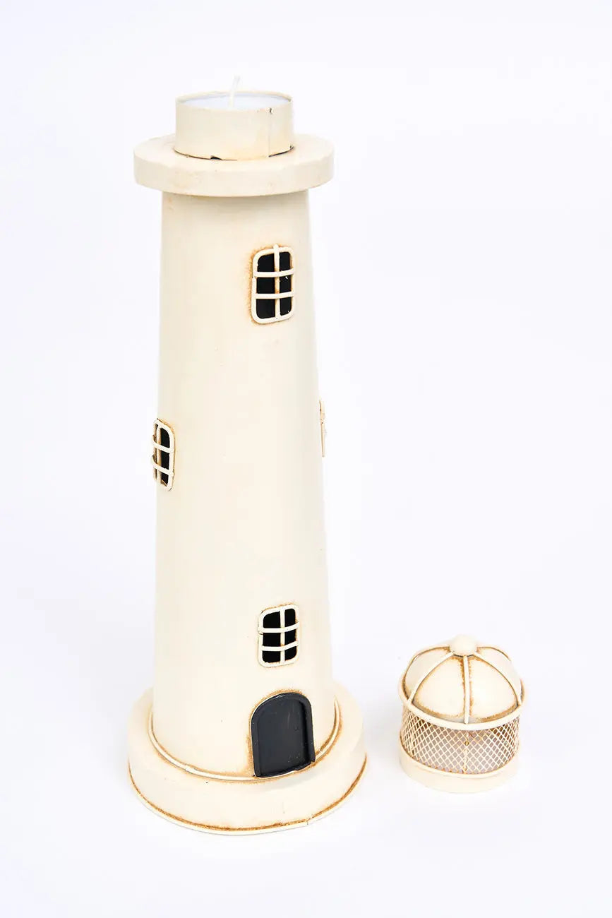 Portavelas de metal envejecido