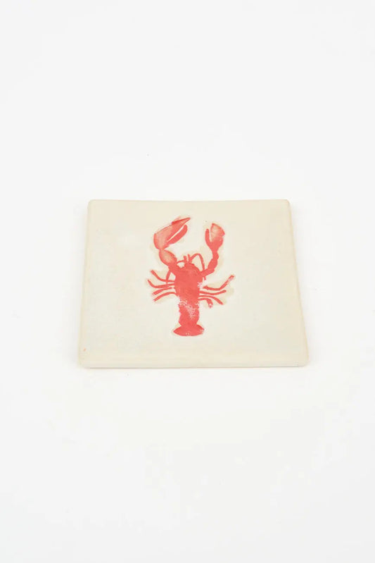 Ceramic lobster coaster